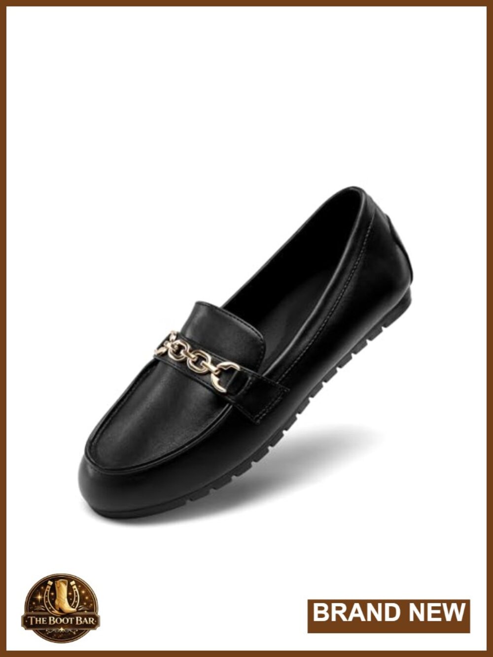 Women's Faux Leather Slip On Loafers Casual Flats Arch Support